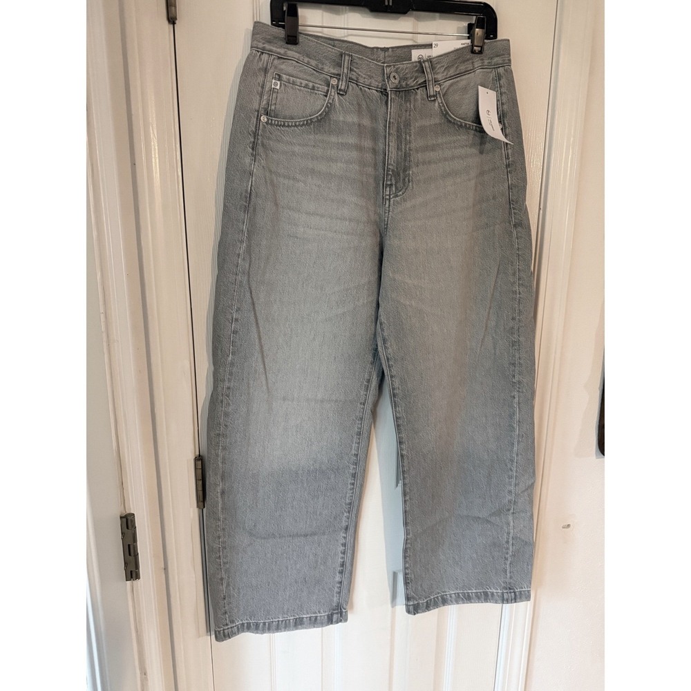 AG Hattie High Rise Barrel Jeans Al Fresco Light Wash Rigid Denim Size 29 NEW - Picture 3 of 5